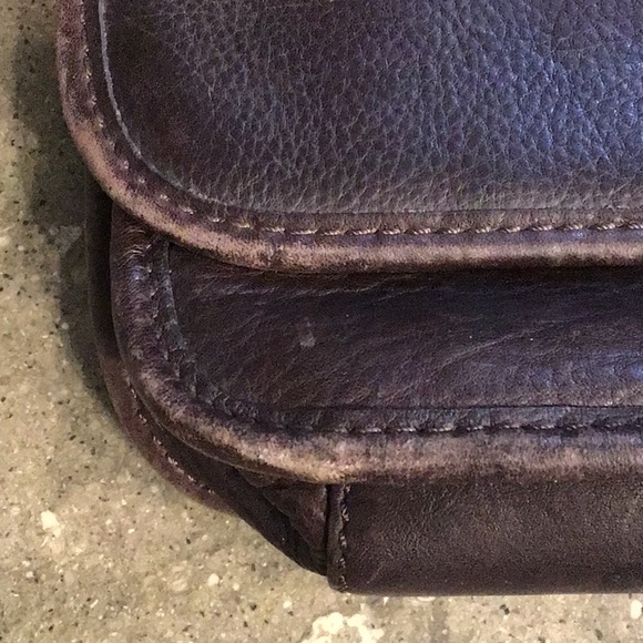 Vintage Fossil handbag, brown leather - Picture 14 of 16